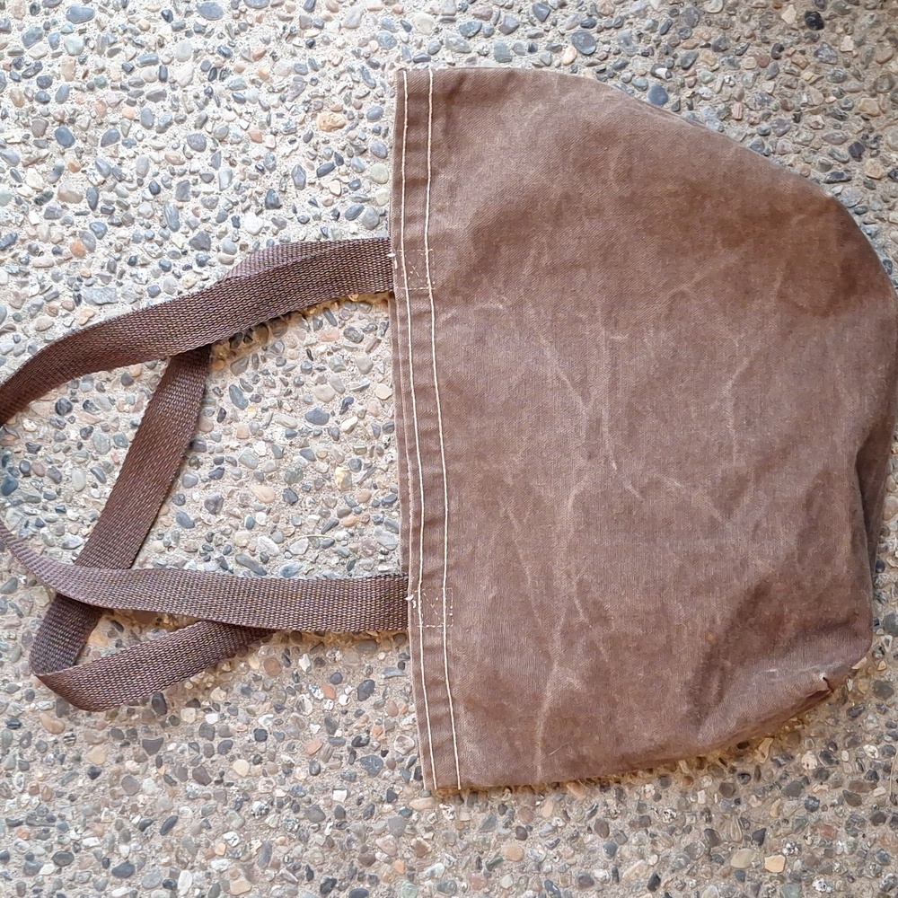Vintage 80s 90s Brownie Girls Brown Canvas Mini Tote Bag Girl Scouts Of America - Picture 4 of 12